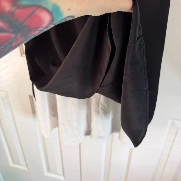 Eileen Fisher Black Sleeveless Shift Dress 100% Silk Lined Size Medium - Picture 7 of 8